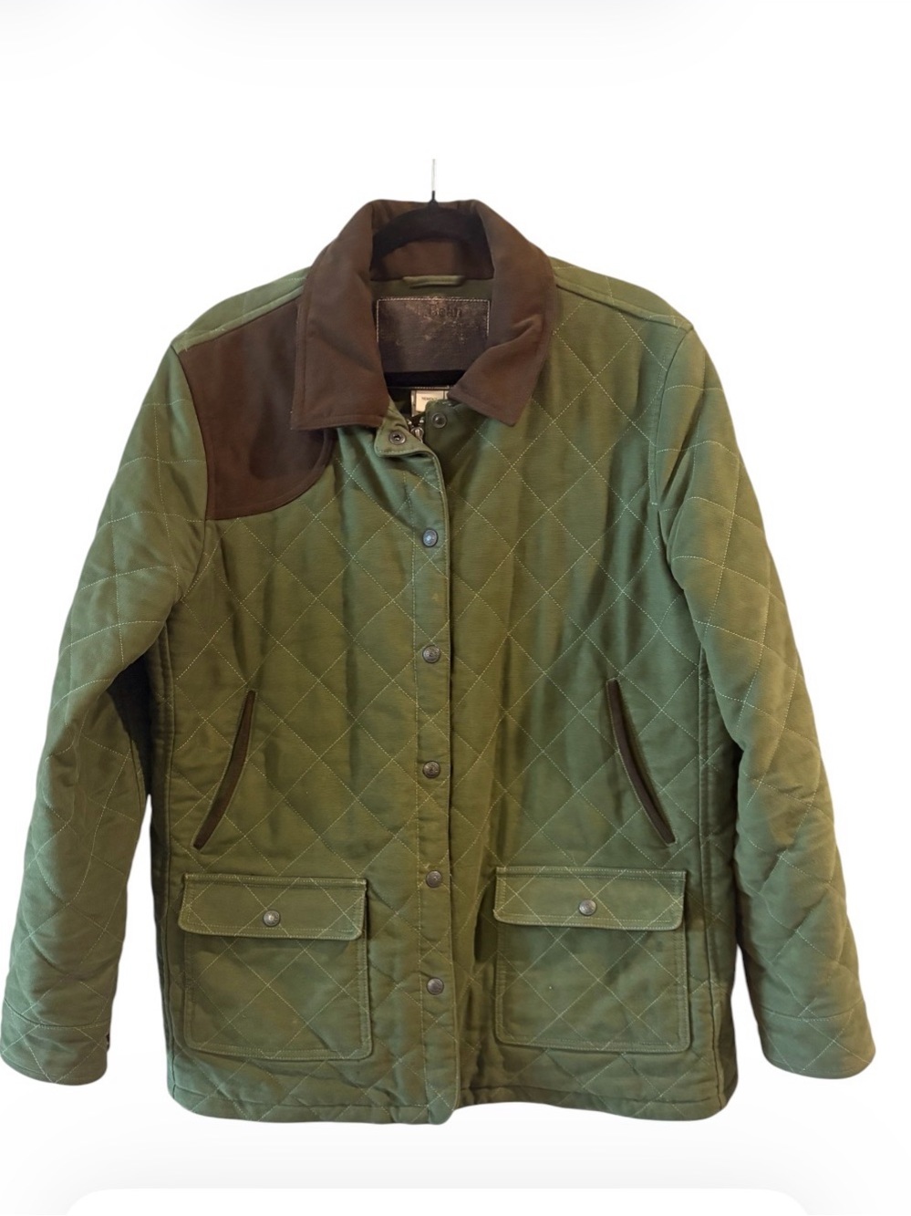 LL BEAN Legacy Quilted Riding Jacket Wool Lined GoreTex Barn Coat Size. large